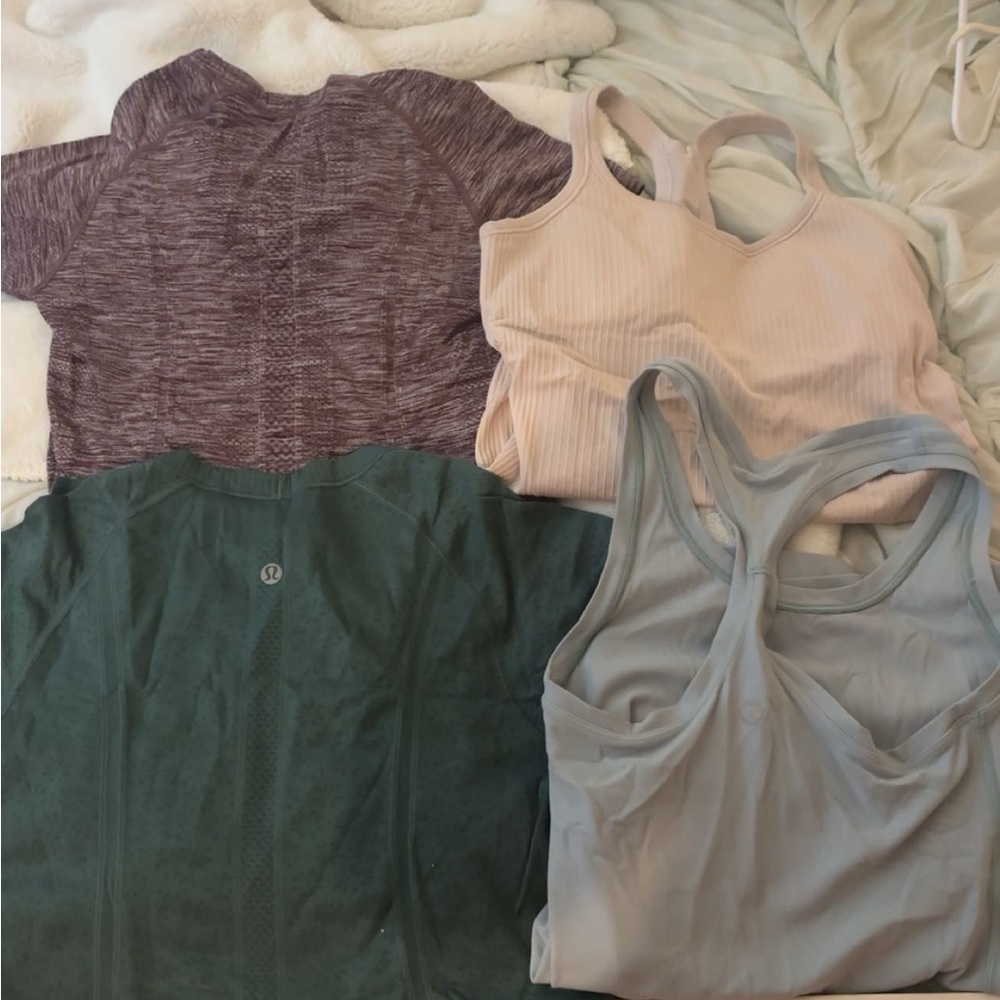lululemon athletica Tank Tops in Purple, Pink, Green, and Gray